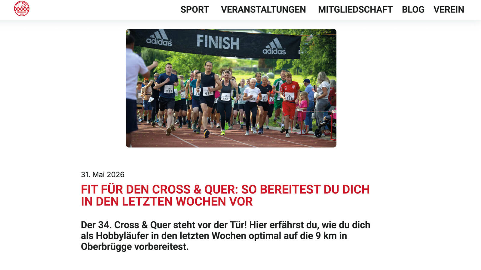 Beispiel einer öffentlichen Seite mit gepflegtem Inhalt