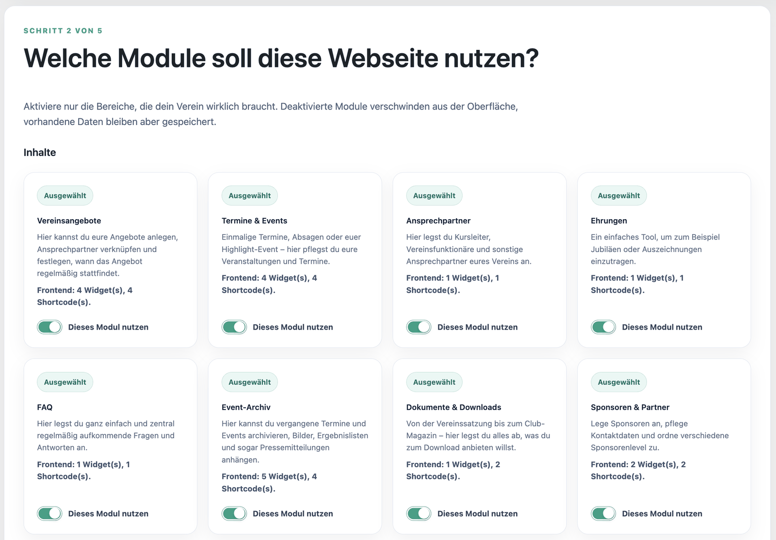 Onboarding-Assistent von Easy Club